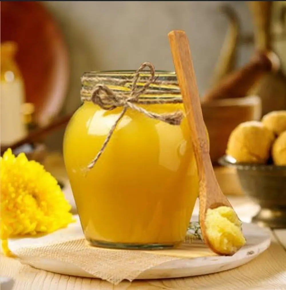 Jar of Swarg Full Moon Ghee — golden bilona ghee made from A2 desi cow milk